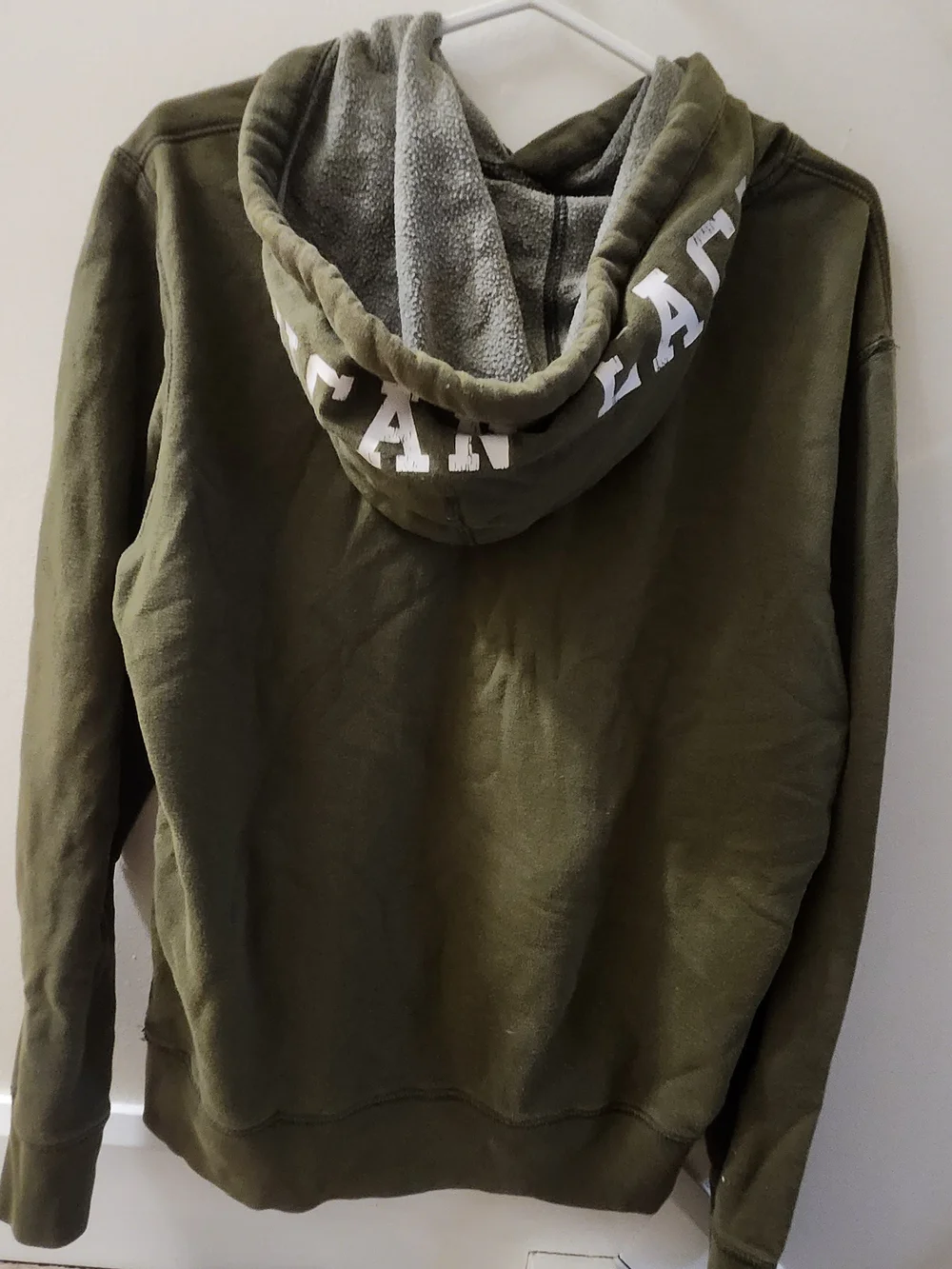 American Eagle Outfitters - Olive Green Men's Hoodie, Vintage - Picture 3 of 6
